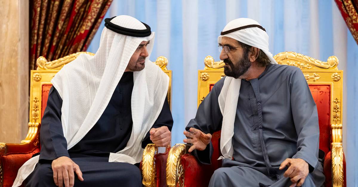 رئیس امارات و همه فرمانروایان در مراسم تسلیت شیخ احمد بن راشد