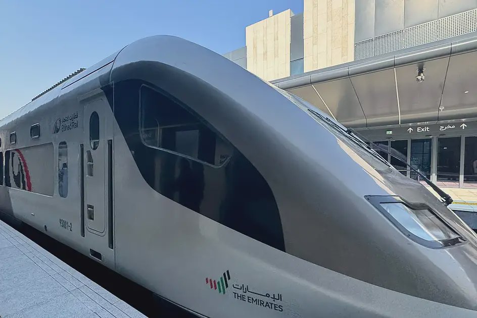 Etihad Rail's first Dubai-Abu Dhabi passenger train departs on launch day